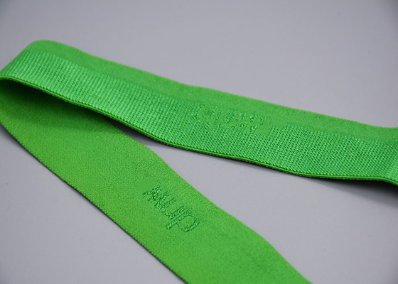 Doppi indumenti parteggiati di Logo Flat Elastic Cord For del jacquard su misura