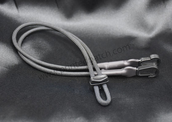Cavo elastico del cordone del fermaglio del metallo dell'OEM di Grey Matte per Sweatpants