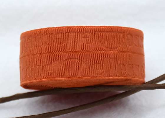 Logo personalizzato impresso su fettuccia elastica in nylon da 25 mm da 25 mm per abbigliamento da ciclismo