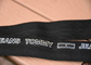 cinghie elastiche nere della tessitura di 2cm stampate con il logo tagliato bianco delle lettere