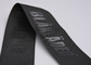 Indumento Logo Polyester Webbing Straps Embossed su ordinazione 35mm neri