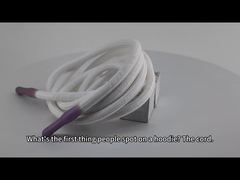 Cordino elastico personalizzato con coulisse, nero rinnovabile cavo, con punta in silicone serigrafata a goccia per te