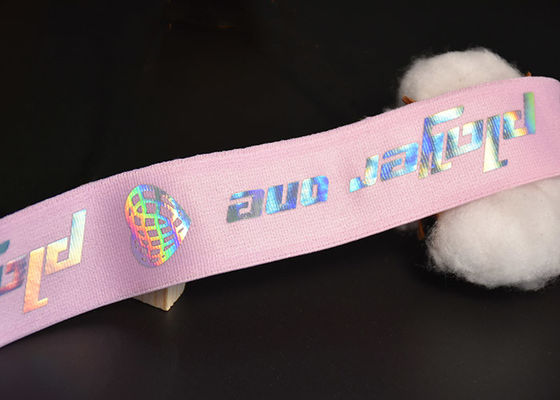 Banda elastica della tessitura dei pantaloni 30mm degli indumenti con il logo brillante stampato di TPU