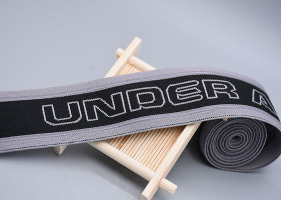 La doppia banda di elastico parteggiata del jacquard con stampato non slitta la striscia trasparente del silicone