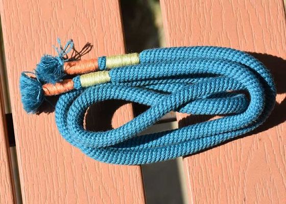 Cavo rotondo tessuto del cordone del cotone della testa 6mm del filato per gli indumenti