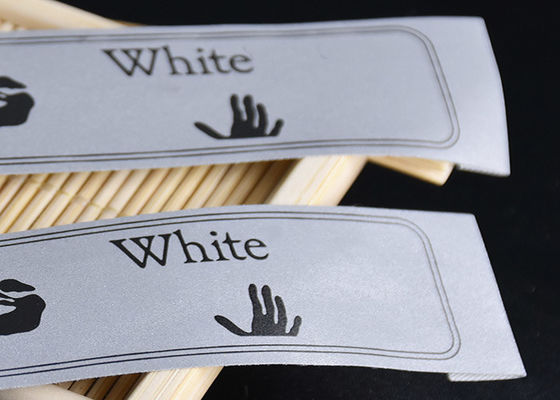 Abbigliamento 3M su ordinazione Reflective Labels Printed con il logo nero dell'inchiostro