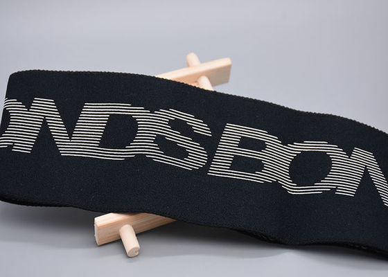Il doppio ha parteggiato silicone stampato 100% della banda di elastico del cotone Logo For Garments