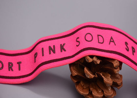 Banda di elastico lavabile del poliestere dell'etichetta dell'indumento con il silicone su ordinazione Logo Printed