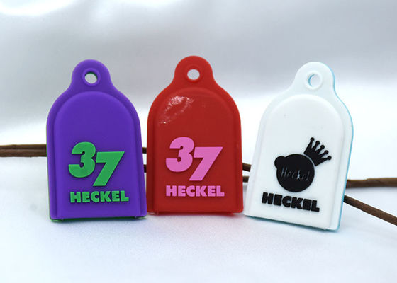 Bianco rosso impresso della catena chiave del PVC di Matt dello SGS 3D del PVC di porpora di gomma della catena chiave